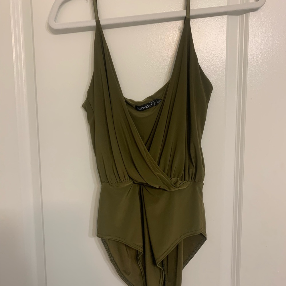 Boohoo Green Bodysuit